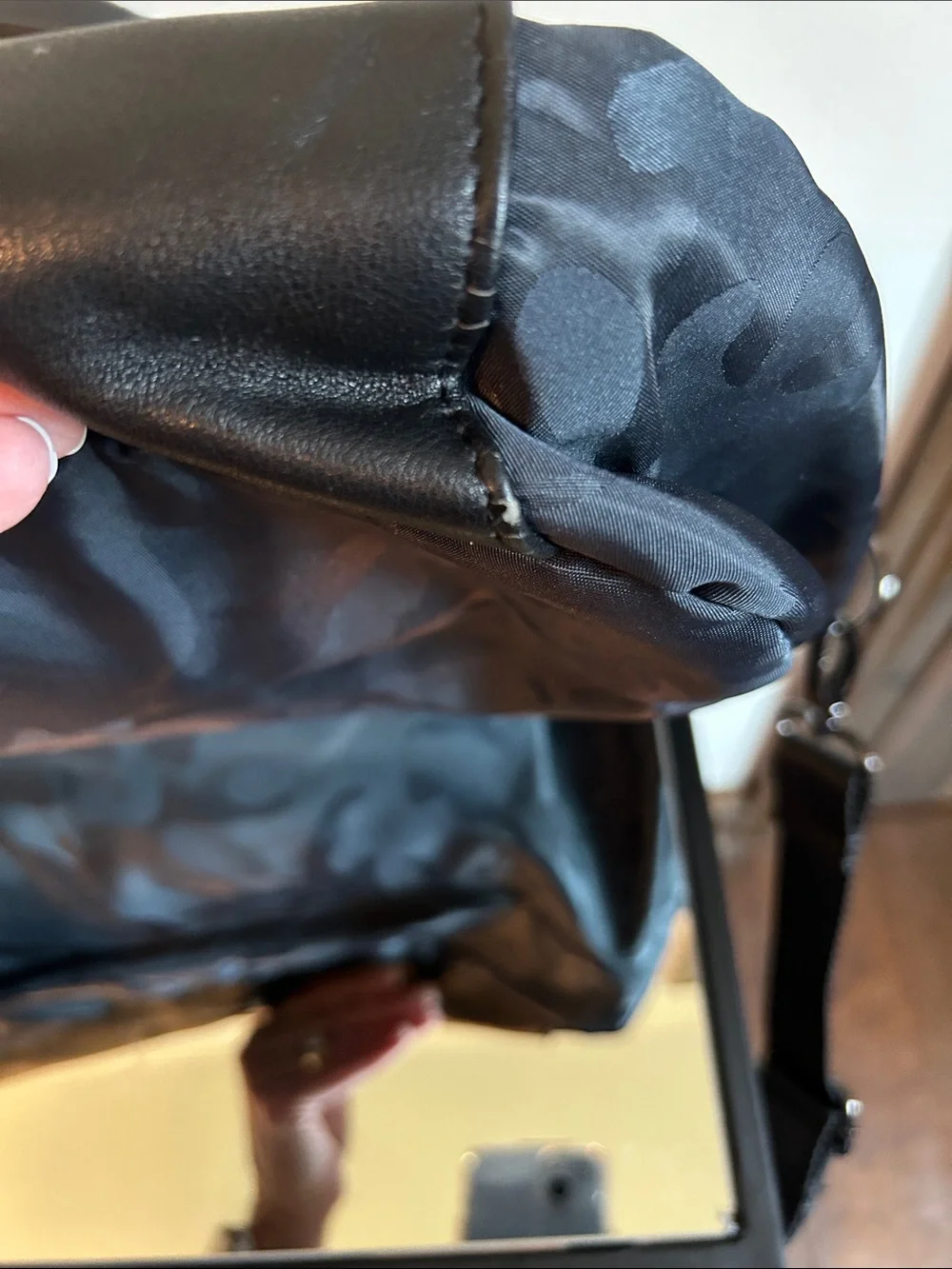 American Eagle Outfitters Men's Black Camo Laptop Briefcase
